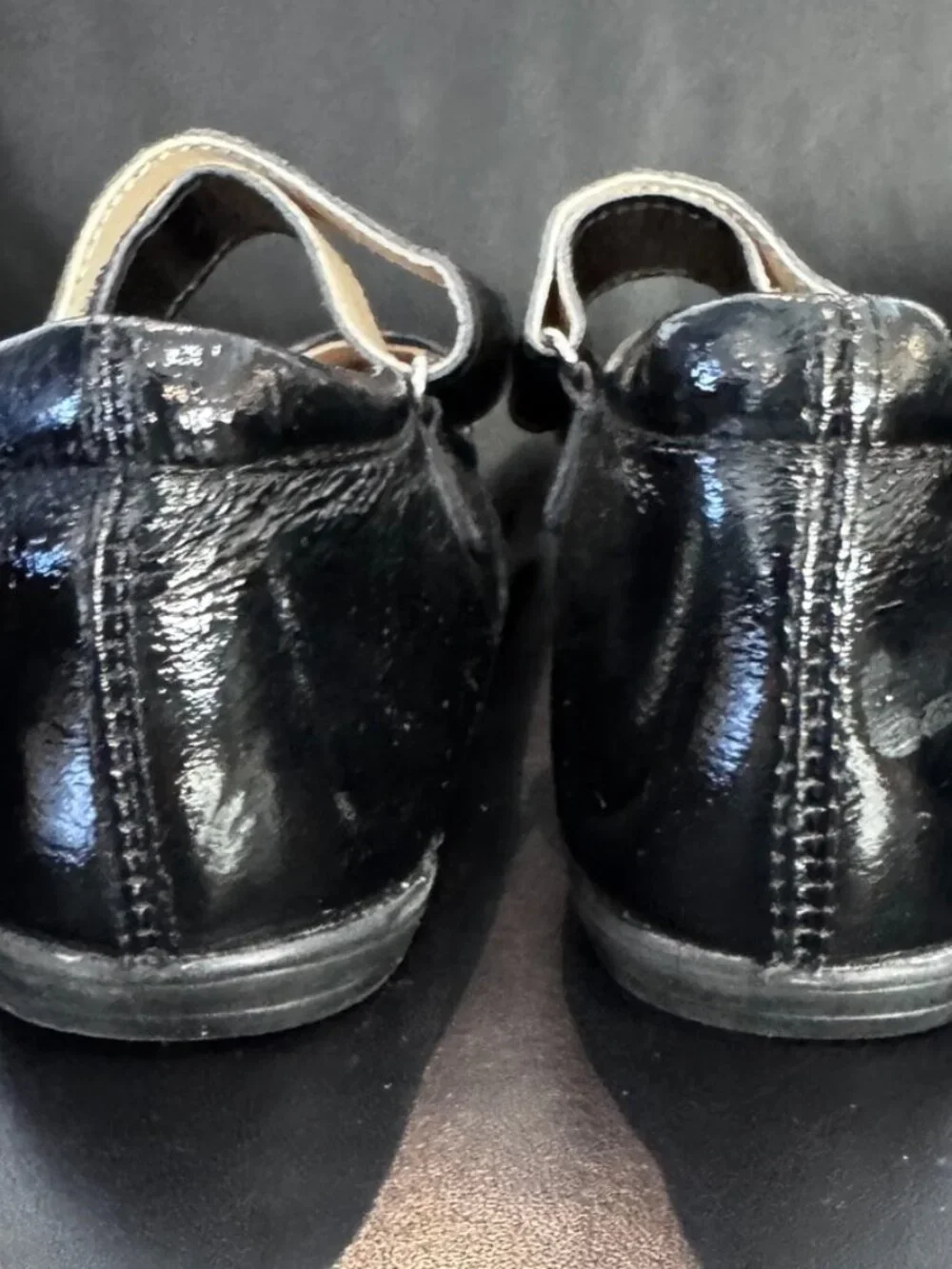 Old Soles Girls' Black Patent Mary Jane Shoes,Great Condition,S:Girls US 2/EU 33